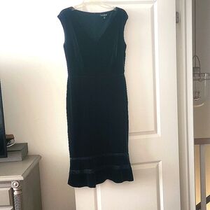 Ralph Lauren crush velvet dress dark green